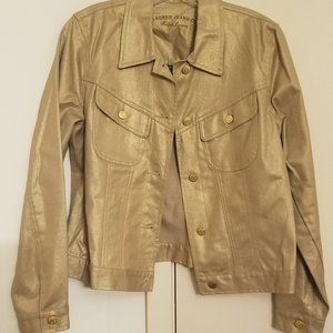 Lauren Jean Co., Ralph Lauren 1990's Gold Jean Jacket Size M